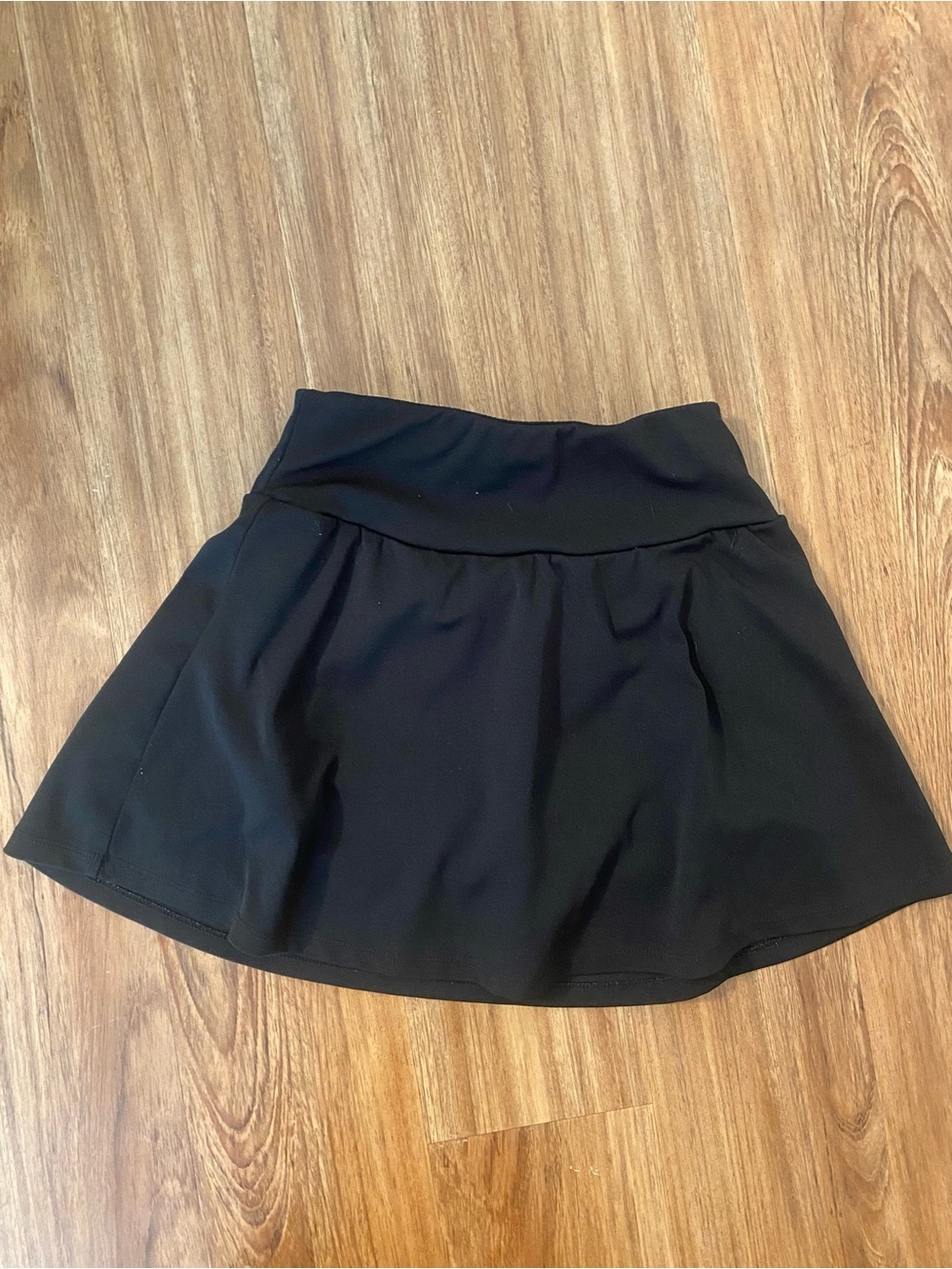 shosho Black Flared Skort with Stretch Waistband